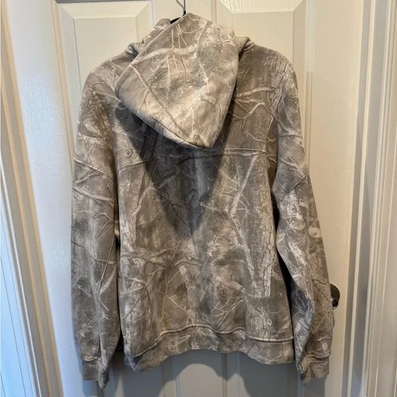 Mens Abercrombie & Fitch Soft Essentials Grey White Camo Hoodie Size L - Picture 12 of 13